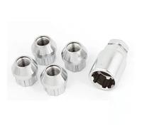 Bullone Ruota Auto 4 Pezzi M12X1.5 Accessori Auto Copridadi Ruota Protezione bullone Testa Tappo coprimozzo Dadi Pneumatici Auto Bulloni con Chiave a Bussola