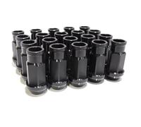 Bullone Ruota Auto Compatibile Con Mitsubishi Dadi Ruota In Alluminio Vite Bulloni Mozzo Ruota Dadi M12 X 1,25 MM M12 X 1,5 MM 50 MM(Black,M12x1.25)