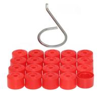 Bullone Ruota Auto Compatibile Con Per Tiguan Per Golf MK5 Per Passat B7 Coprimozzo Per Pneumatici Dadi, Bulloni Copricerchi Viti Tappi Prigionieri 20 Pezzi(Red)