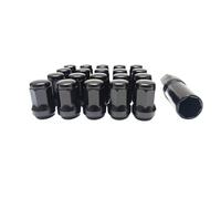 bullone ruota Dadi delle ruote neri Dadi con alette rigonfie con estremità chiusa M12x1,25 m12x1,5 altezza 31 mm Dadi delle ruote(20x Black M12x1.5)