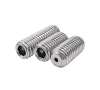 Bullone senza testa con testa esagonale piatta, esagono incassato, M3 M4 M5 M6 M8 a M16 in acciaio inossidabile 304, foro passante for uscita aria, vite di fermo(14mm,1pc M16)