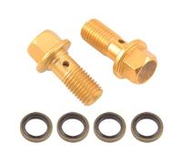 Bullone singolo banjo in alluminio M10 x 1,25 mm con rondella linea freno turbo 32 mm di lunghezza