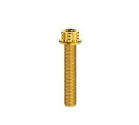 Bullone testa flangiata for decorazione della modifica della motocicletta | Bullone flangiato in titanio 1 pezzo, M6/M8/M10/M12, 10-90mm for rimontaggio moto(Gold,M8x1.25x15mm)