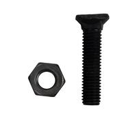 Bullone testa ovale M10x45 con dado confezione da 100 pezzi