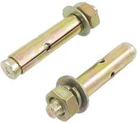 Bulloni a espansione, bulloni di ancoraggio, Expansion Bolt Metal M10x70mm Hex Nut Sleeve Copper Tone Pack Of 2
