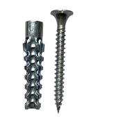 Bulloni a espansione, bulloni di ancoraggio, Expansion Screws Anchor Bolts Metal 6mm 8mm for Gypsum Board Brick Wall Concrete Pack of 25(8mm)