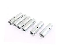 Bulloni a espansione, bulloni di ancoraggio, Pack of 6 M12 Thread Inner Expansion Bolt Screw Nut Sleeve Anchor Silver 50mm x 16mm