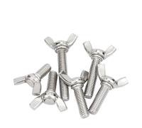 Bulloni a farfalla M3 M4 M5 in acciaio inossidabile 304 Viti a testa zigrinata Artiglio Stringere a mano Viti 6mm 8mm 30mm 40mm 50mm(M4x20mm 10pcs)