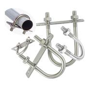 bulloni a forma di U, Bulloni a U in acciaio inossidabile con dadi Piastra telaio M6 M8 Misure multiple Argento Confezione da 1 o 2 pezzi(M8x76x103mm 1set)