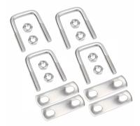 bulloni a forma di U, Bulloni a U quadrati in acciaio inossidabile M6 con piastre for dadi, misure multiple, confezione da 4(M6*30 * 50)