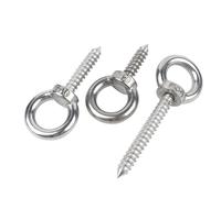 Bulloni a occhiello a vite Vite autofilettante con occhiello di sollevamento in acciaio inossidabile 304 Anello rotondo vite Gancio M4 M5 M6 M8 M10 M12(M6x80mm(1pcs))
