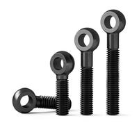 Bulloni a occhiello filettati in acciaio al carbonio nero | Nero M6-M18 20-200mm PT FT for luci sospese a parete in legno: 1/2/5/10/20 pezzi(M10x110mm(5pcs)-PT)