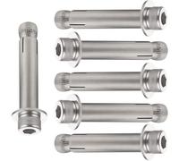 bulloni a pavimento espansivi esagonali Ancoraggi a manicotto con gancio in acciaio inossidabile 304 argento M6 misure multiple confezione da 6(M6*50 6pcs)
