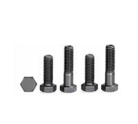 Bulloni a testa esagonale M11 in acciaio nero 8.8, passo 1,25/1,75(M11 1.25 x 89mm 3pcs partial thread)