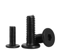 Bulloni a testa esagonale ultrasottile in acciaio inossidabile 304 nero M2 .5 M3 M4 M5 M6 M8 Viti a testa piatta ultrasottile con esagono incassato(10mm,M5 10pcs)