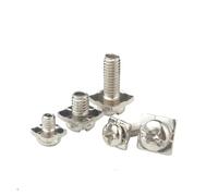 Bulloni a testa quadrata, M3 M3.5 M4 M5 Vite for morsettiera con rondella quadrata, viti a testa cilindrica (30 pezzi, M4x10x8)(30Pcs,M4x8x8)