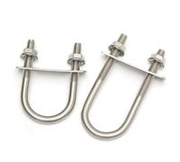 Bulloni a U in acciaio inossidabile, Kit piastra sella bullone a U in acciaio inossidabile M6 304, confezione da 2, misure multiple(M6*27 * 70 (2 sets))