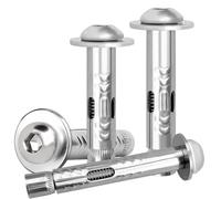 Bulloni ad espansione in acciaio inossidabile, Bullone interno con chiave esagonale a testa tonda 304 da 5 pezzi M6/m8/m10/m12 Lunghezza 50/60/70/80 mm(M10*100mm)