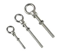 Bulloni ad occhiello con spalla lunga, bullone ad occhiello con anello dado, foro passante, acciaio inossidabile 316 M6 M8 M10 M12(5pcs,M8X80)
