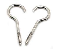 Bulloni ad occhiello in acciaio al carbonio Viti ad occhiello Gancio leggero Anello punto interrogativo Ganci Occhiello di pecora Viti in ganci e occhielli Rete Vite autofilettante Aggancio(M1 50pcs)
