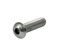 Bulloni brugola a testa tonda m4 passo 0,70 x 16 mm, acciaio inox lucido confezi