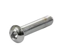 Bulloni brugola a testa tonda m4 passo 0,70 x 16 mm, cromato confezione da 5 Gar