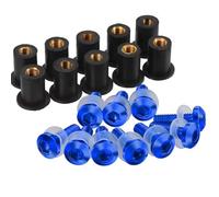 Bulloni Carenatura Compatibile Con Yamaha Per YZF600R Per Thunder Cat 1994-2005 10 Pezzi 5MM Parabrezza Moto Kit Viti Montaggio Parabrezza Per Bolt(Blue)