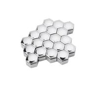 Bulloni cerchioni Compatibile Con Vauxhall Per Insignia 20 Pezzi 22 Mm ABS Cromato Per Cerchi Auto Dadi Copribulloni Copriviti(Silver)