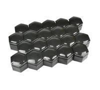 Bulloni cerchioni Compatibile Con Vauxhall Per Insignia 20 Pezzi 22 Mm ABS Cromato Per Cerchi Auto Dadi Copribulloni Copriviti(Black)