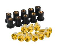 Bulloni Deflettori Parabrezza Da 5 Mm, 10 Pezzi, Per B-M&W F650GS F800GS F800R R1200R R1200GS S1000R S1000XR K1300R R Nine T Scrambler(Gold)