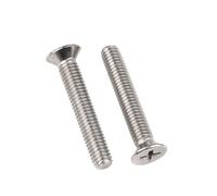 bulloni della macchina a testa piatta, 50 pezzi Viti a croce piatte M3 Mini piccole 304 Vite in acciaio inossidabile Testa svasata Meccanica(M3*25mm)