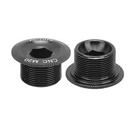 Bulloni della Pedivella, 20 Mm / 0,8 Pollici 2 Pezzi Resistenza Alla Corrosione Non Facile da Deformare Lega di Alluminio Bulloni di Fissaggio della Pedivella per Mountain Bike(M20 nero)