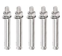 bulloni di espansione 5 bulloni ad espansione for impieghi gravosi, dado esagonale in acciaio inossidabile M12 × 70 mm - M12 × 120 mm, bullone di ancoraggio a manicotto di espansione(M12x100mm)