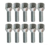 Bulloni di fissaggio cromati M12 x 1,25 60° conico collare 26 mm lunghezza 10 pezzi per auto