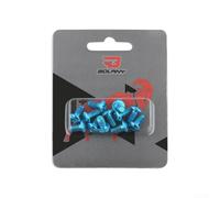 Bulloni di montaggio per freno a disco in lega di alluminio, M5 x 10 mm, set da 12 pezzi, per mountain bike, pinze rotore, fissaggi leggeri multicolore (blu)