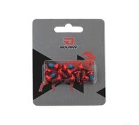 Bulloni di montaggio per freno a disco in lega di alluminio, M5 x 10 mm, set da 12 pezzi, per mountain bike, pinze rotore, fissaggi leggeri, multicolore (rosso)