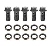 Bulloni e raccordi banjo Keenso 5 pezzi Moto Banjo bulloni e rondelle per cilindro maestro pinza freno M10 x1,25/M10 * 1,0 mm(M10×1.25mm)