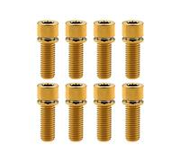 bulloni esagonali all'interno delle viti a testa r Confezione da 8 viti a testa cilindrica con esagono incassato multicolore M7x(20-25) mm for attacco manubrio della bicicletta(Gold,M7 20mm)