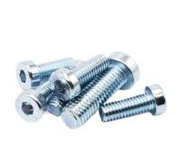 bulloni esagonali in acciaio inossidabile, 10 pezzi M12 viti a testa tonda con esagono incassato in acciaio al carbonio da 20-60 mm(M12X60 10PCS)