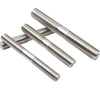 Bulloni filettati a doppia estremità in acciaio inossidabile 316 | Argento M6 M8 M10 M12 40-150mm 1/2 pz for uso industriale: filettatura doppia(Silver M8 1pcs,40mm)