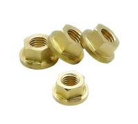 Bulloni flangiati a testa esagonale, 5-10 pezzi M4 M5 M6 M8 M10 Dado esagonale flangiato in ottone(M5X0.8 10PCS)