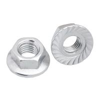 Bulloni flangiati a testa esagonale, Dado flangiato esagonale in alluminio 6061 DIN6923 Dadi di bloccaggio dentellati M5 M6 M8 M10(M6 200PCS)