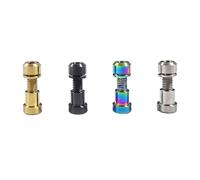 Bulloni for attacco manubrio in lega di titanio M5x18mm Vite for attacco manubrio for bicicletta con rondella Vite for riser for attacco manubrio for bici da strada(M5-18mm Silver)