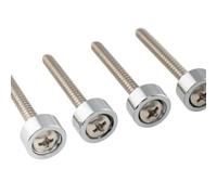 Bulloni For Ghiere For Collo Di Chitarra Da 4 Pezzi Da 12 Mm | Le ghiere in acciaio fissano saldamente le giunture del manico della chitarra