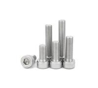 Bulloni for mobili, viti esagonali, metalliche 10 pezzi M3 M4 M5 M6 passo 0,35/0,5/0,75 mm 304 acciaio inossidabile filettatura fine esagonale testa cilindrica bullone(10Pcs M3x0.35x4mm)