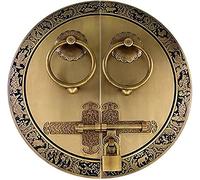 Bulloni for porta scorrevole a barilotto con chiavistello for cancello resistente for piastra inferiore più spessa in rame puro da giardino domestico(Bronze,52cm)