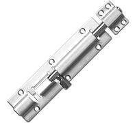 Bulloni for porta scorrevole a botte, confezione da 2, serratura in acciaio inossidabile ispessito, installazione senza perforazione con viti(2 inches)