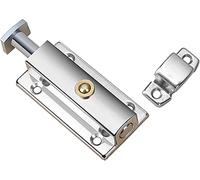Bulloni for porte scorrevoli a botte Chiusura a molla a Scorrevole a scatto for cancello Hardware for porta interna(Stainless Steel,4 inches)