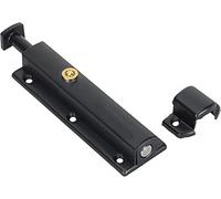 Bulloni for porte scorrevoli a botte Chiusura a molla a Scorrevole a scatto for cancello Hardware for porta interna(Black,5 inches)