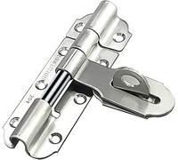 Bulloni for porte scorrevoli a botte in acciaio inossidabile ispessito con foro for lucchetto Chiusure e viti for interne finitura spazzolata(4 inches)